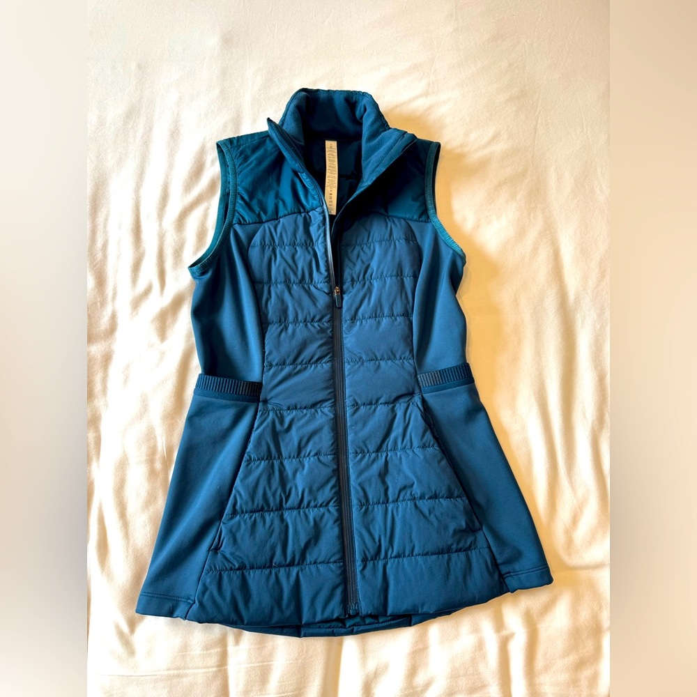 Gorgeous blue lululemon vest size 2. Like new condition, only worn a few times.